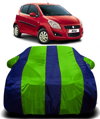 PVSTAR Car Cover For Maruti Suzuki Ritz (With Mirror Pockets)(Green, Blue)