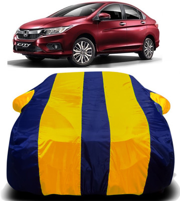 Swarish Car Cover For Honda City i-Vtec (With Mirror Pockets)(Yellow, Blue)