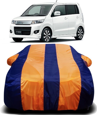 V VINTON Car Cover For Maruti Suzuki WagonR Stingray (With Mirror Pockets)(Orange, Blue)