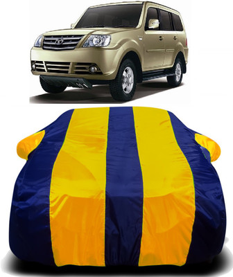 Swarish Car Cover For Tata Sumo Grande MK II (With Mirror Pockets)(Yellow, Blue)