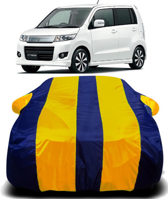 S Shine Max Car Cover For Maruti Suzuki WagonR Stingray (With Mirror Pockets)(Yellow, Blue)