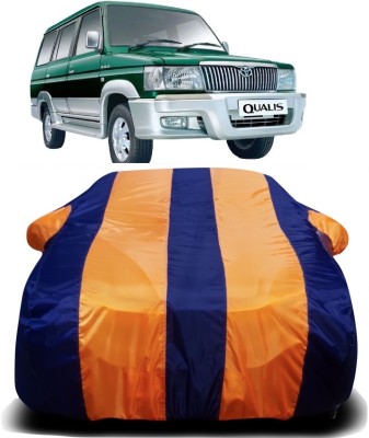 PVSTAR Car Cover For Toyota Qualis (With Mirror Pockets)(Orange, Blue)