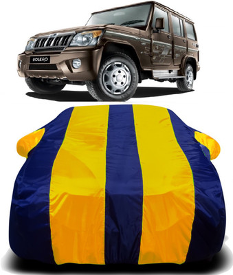 Swarish Car Cover For Mahindra Bolero (With Mirror Pockets)(Yellow, Blue)