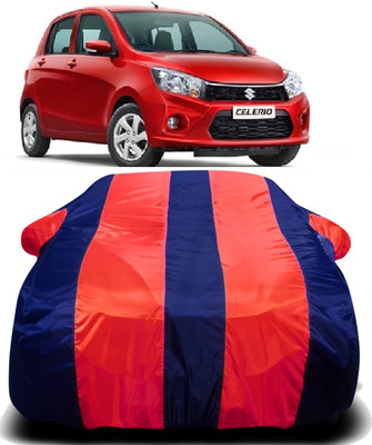 S Shine Max Car Cover For Maruti Suzuki Celerio (With Mirror Pockets)(Red, Blue)