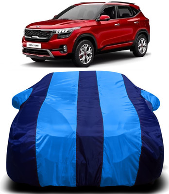PVSTAR Car Cover For Kia SELTOS (With Mirror Pockets)(Blue)