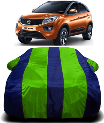 PVSTAR Car Cover For Tata Nexon (With Mirror Pockets)(Green, Blue)