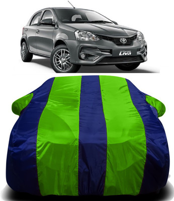 Swarish Car Cover For Toyota Etios Liva (With Mirror Pockets)(Green, Blue)