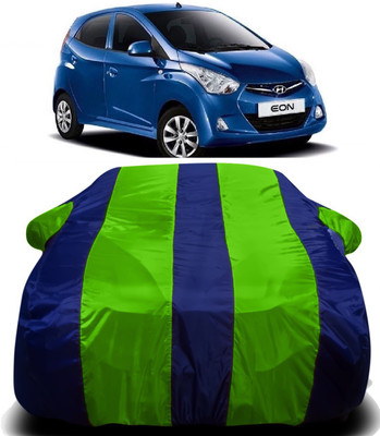 PVSTAR Car Cover For Hyundai Eon (With Mirror Pockets)(Green, Blue)