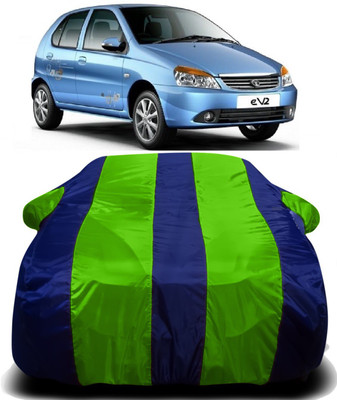 V VINTON Car Cover For Tata Indica eV2 (With Mirror Pockets)(Green, Blue)