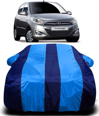 PVSTAR Car Cover For Hyundai i10 (With Mirror Pockets)(Blue)