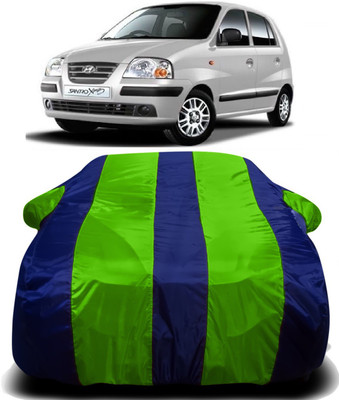 PVSTAR Car Cover For Hyundai Santro Xing (With Mirror Pockets)(Green, Blue)