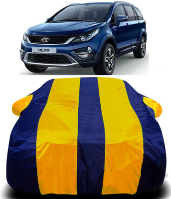 V VINTON Car Cover For Tata Hexa (With Mirror Pockets)(Yellow, Blue)