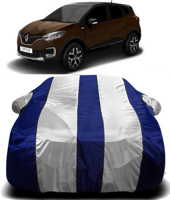 V VINTON Car Cover For Renault Captur (With Mirror Pockets)(White, Blue)