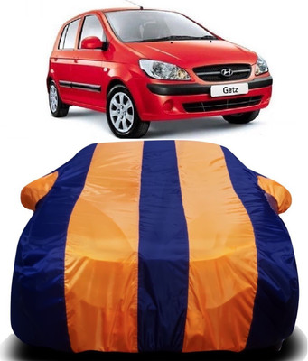 S Shine Max Car Cover For Hyundai Getz Prime (With Mirror Pockets)(Orange, Blue)