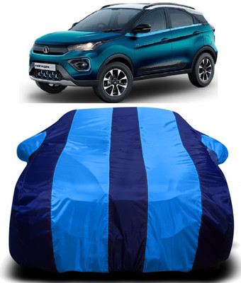R Rayvin Star Car Cover For Tata Nexon EV (With Mirror Pockets)(Blue)