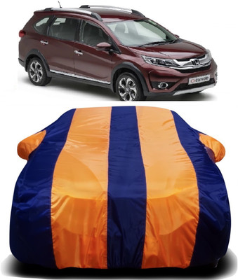 R Rayvin Star Car Cover For Honda BR-V (With Mirror Pockets)(Orange, Blue)