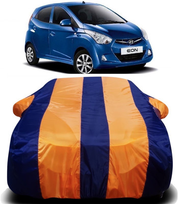 PVSTAR Car Cover For Hyundai Eon (With Mirror Pockets)(Orange, Blue)