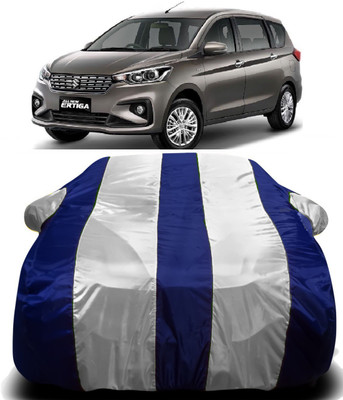 V VINTON Car Cover For Maruti Suzuki Ertiga (With Mirror Pockets)(White, Blue)