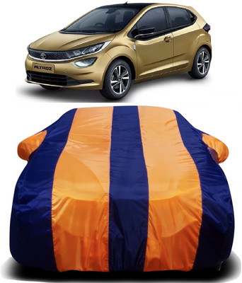 Swarish Car Cover For Tata Altroz (With Mirror Pockets)(Orange, Blue)