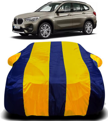 R Rayvin Star Car Cover For BMW X1 (With Mirror Pockets)(Yellow, Blue)