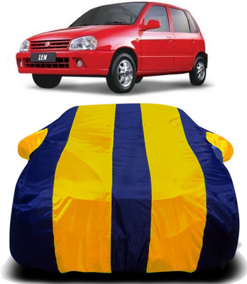 V VINTON Car Cover For Maruti Suzuki Zen (With Mirror Pockets)(Yellow, Blue)