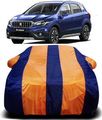S Shine Max Car Cover For Toyota Camry (With Mirror Pockets)(Orange, Blue)
