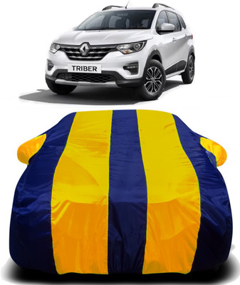 S Shine Max Car Cover For Renault Triber (With Mirror Pockets)(Yellow, Blue)