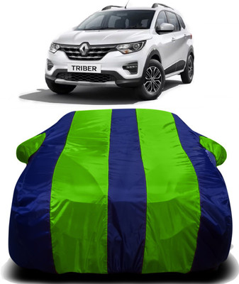 Swarish Car Cover For Renault Triber (With Mirror Pockets)(Green, Blue)