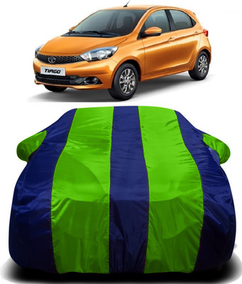 Swarish Car Cover For Tata Tiago (With Mirror Pockets)(Green, Blue)