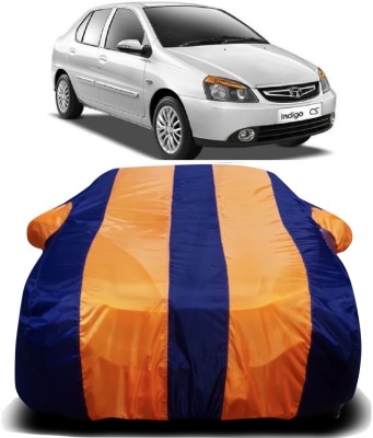 THE REAL ARV Car Cover For Tata Indigo CS (With Mirror Pockets)(Orange, Blue)