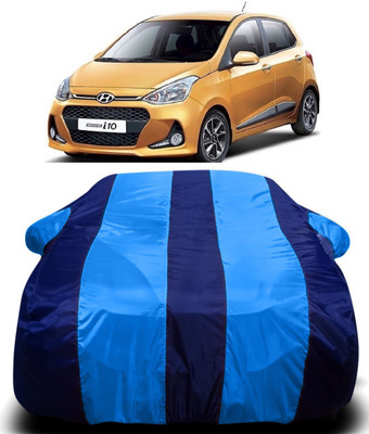 S Shine Max Car Cover For Hyundai Grand i10 (With Mirror Pockets)(Blue)