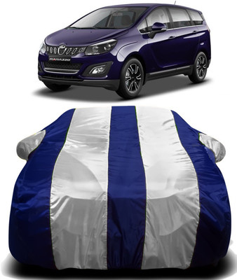 R Rayvin Star Car Cover For Mahindra Marazzo (With Mirror Pockets)(White, Blue)