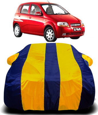 Swarish Car Cover For Chevrolet UVA (With Mirror Pockets)(Yellow, Blue)