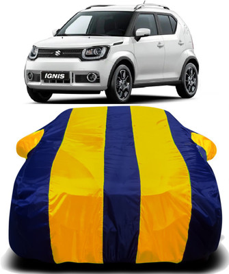 Swarish Car Cover For Maruti Suzuki Ignis (With Mirror Pockets)(Yellow, Blue)