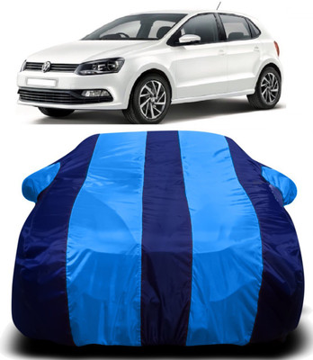S Shine Max Car Cover For Volkswagen Polo Equisite (With Mirror Pockets)(Blue)
