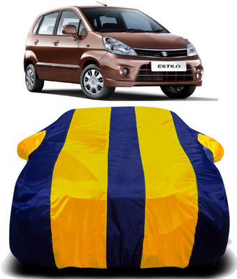 Swarish Car Cover For Maruti Suzuki Zen Estilo (With Mirror Pockets)(Yellow, Blue)