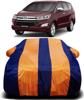 S Shine Max Car Cover For Toyota Innova Crysta (With Mirror Pockets)(Orange, Blue)