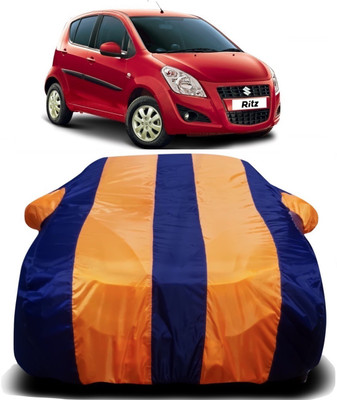Swarish Car Cover For Maruti Suzuki Ritz (With Mirror Pockets)(Orange, Blue)
