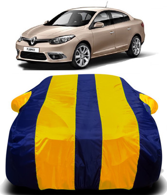 R Rayvin Star Car Cover For Renault Fluence (With Mirror Pockets)(Yellow, Blue)