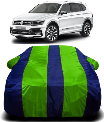 R Rayvin Star Car Cover For Volkswagen Tiguan (With Mirror Pockets)(Green, Blue)