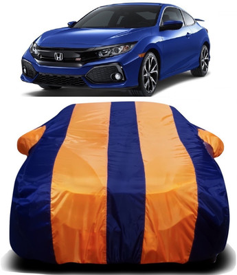 Swarish Car Cover For Honda Civic (With Mirror Pockets)(Orange, Blue)