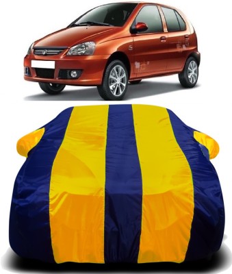 R Rayvin Star Car Cover For Tata Indicab (With Mirror Pockets)(Yellow, Blue)