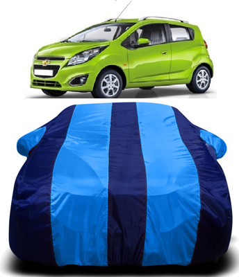 V VINTON Car Cover For Chevrolet Beat (With Mirror Pockets)(Blue)