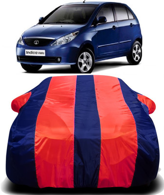 V VINTON Car Cover For Tata Indica Vista (With Mirror Pockets)(Red, Blue)