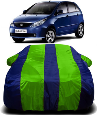 V VINTON Car Cover For Tata Indica Vista (With Mirror Pockets)(Green, Blue)