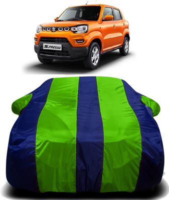 V VINTON Car Cover For Maruti Suzuki S-Presso (With Mirror Pockets)(Green, Blue)
