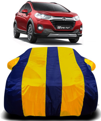 R Rayvin Star Car Cover For Honda WRV (With Mirror Pockets)(Yellow, Blue)
