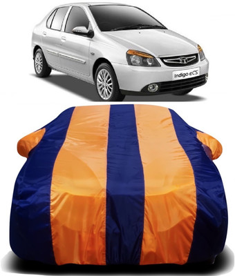 V VINTON Car Cover For Tata Indigo eCS (With Mirror Pockets)(Orange, Blue)