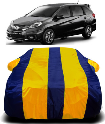 R Rayvin Star Car Cover For Honda Mobilio (With Mirror Pockets)(Yellow, Blue)