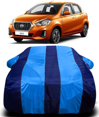 XOCAVO Car Cover For Datsun Go (With Mirror Pockets)(Blue)